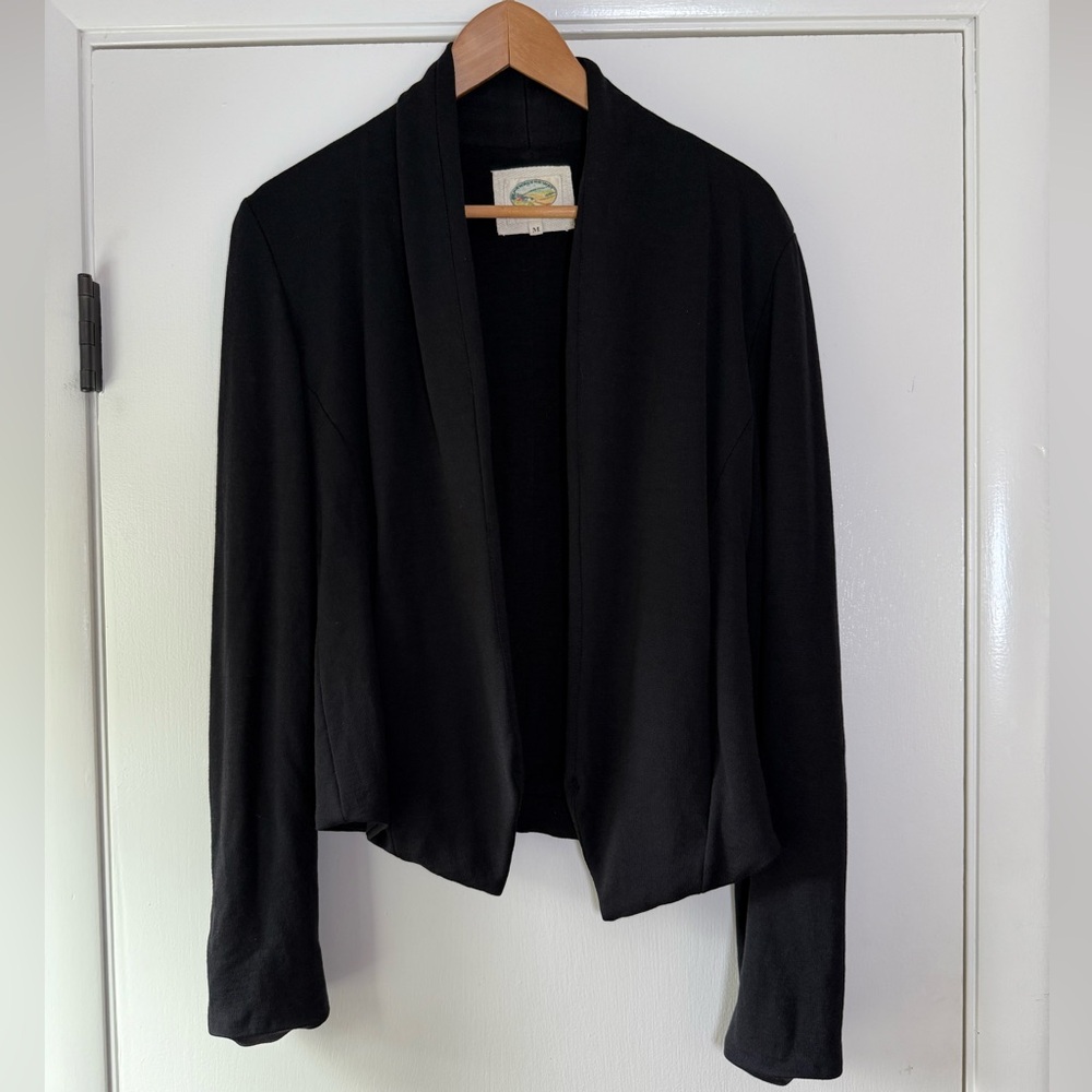 Black Open-Front Women's Cardigan Sweater